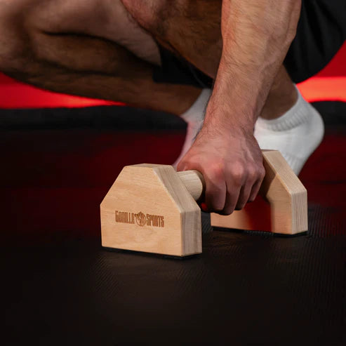 Push Up Stænger Træ från Gorilla Sports