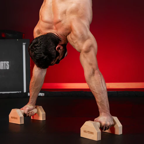Push Up Stænger Træ från Gorilla Sports