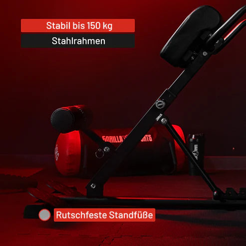 Rygbænk Hyperextension Sammenklappelig