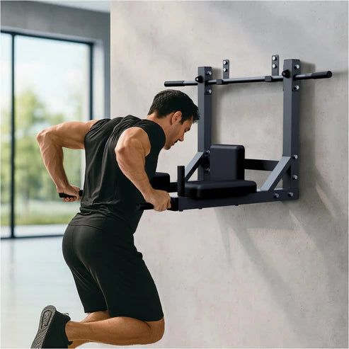 Kombineret Pull Up Chins Dip Station Væg