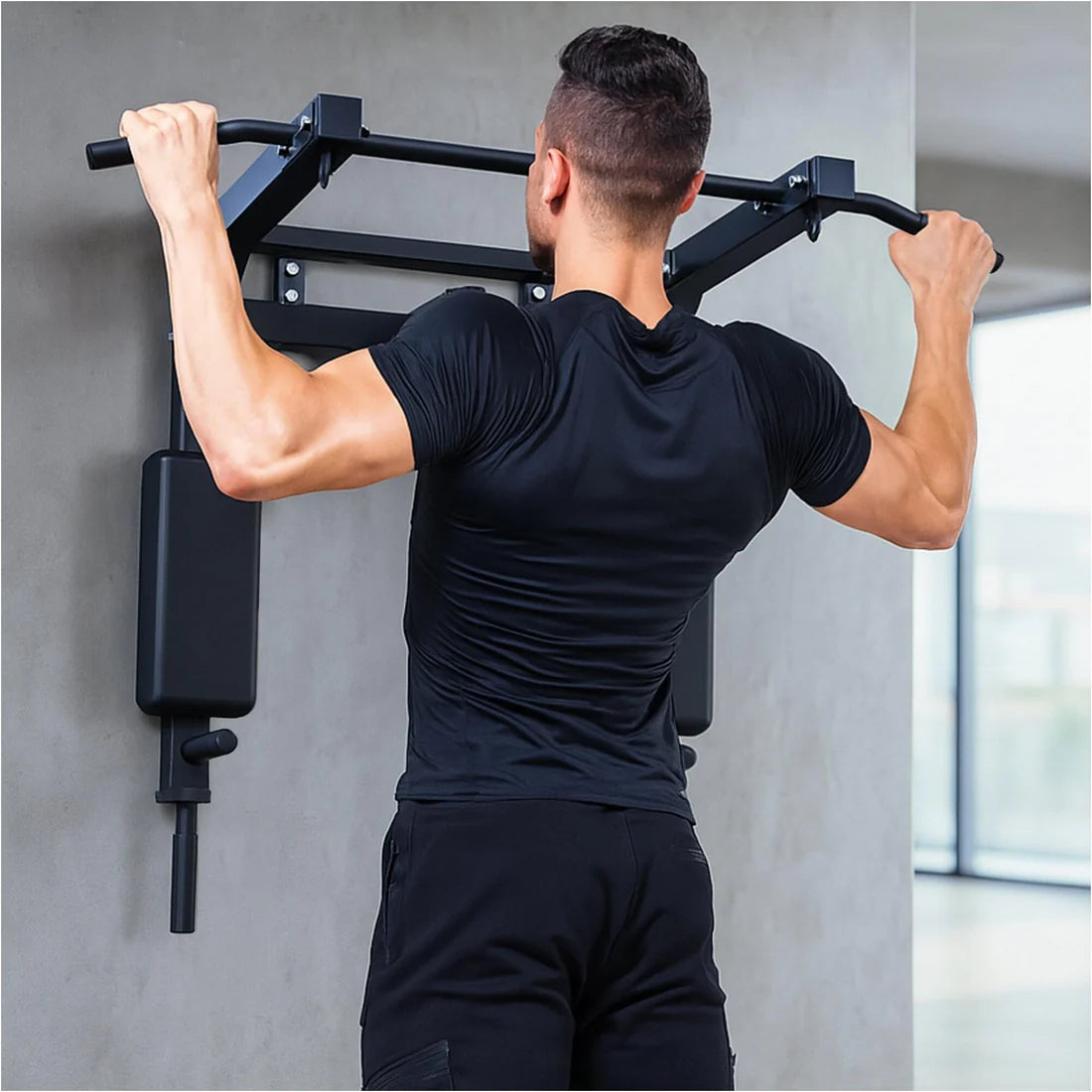 Kombineret Pull Up Chins Dip Station Væg från Gorilla Sports