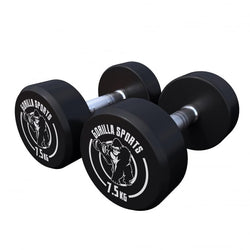 Produktbild på Håndvægte GS Gummi 2x7,5 kg från Gorilla Sports