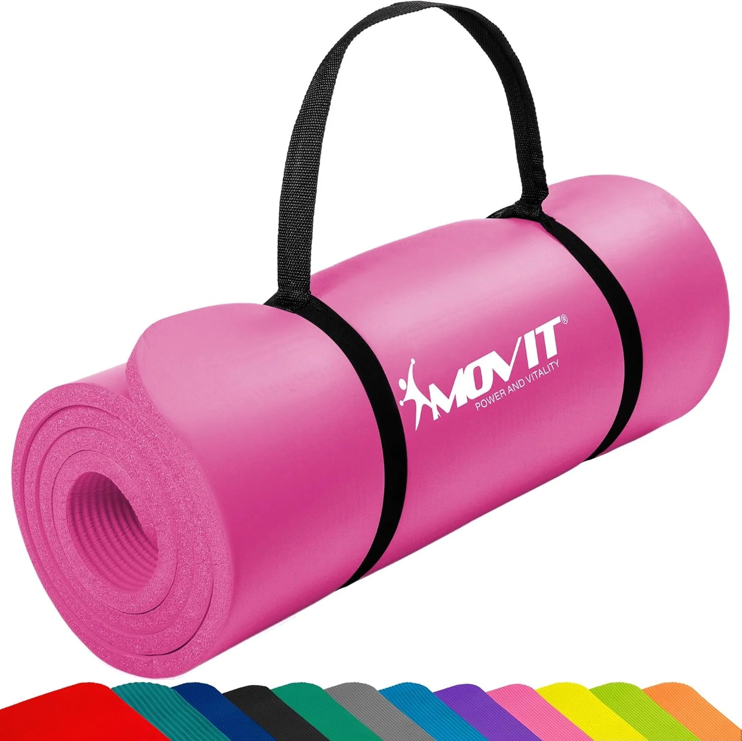 Træningsmåtte Yogamåtte Movit 190x100 cm