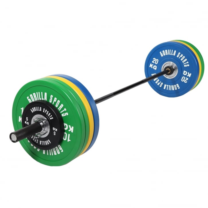 Ti farvede bumper plates