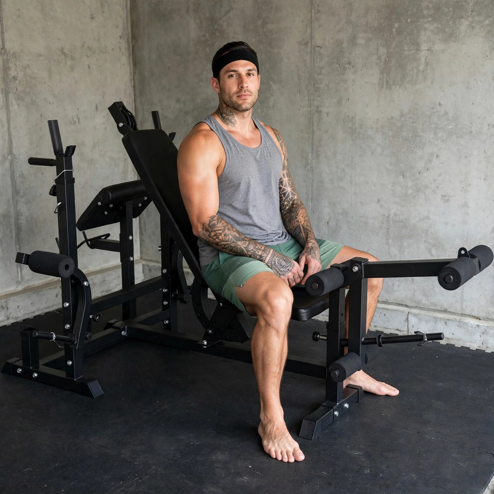 Multigym TRIGRIP 100 kg Vægtsæt, Lats og Gulv