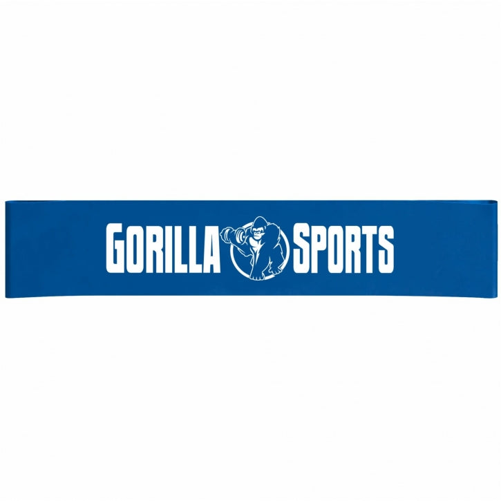 Blått gummiband från gorilla sports