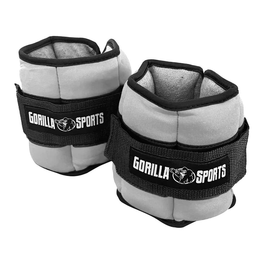Fot och handledsvikter från gorilla sports med logga - Grå från Gorilla Sports