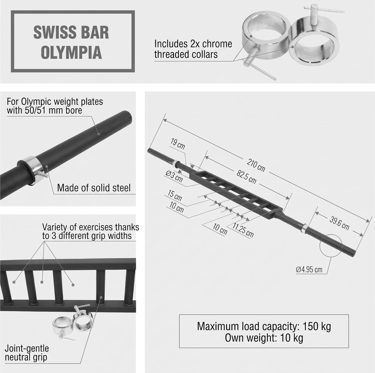 Swiss Bar 211 cm 50 mm
