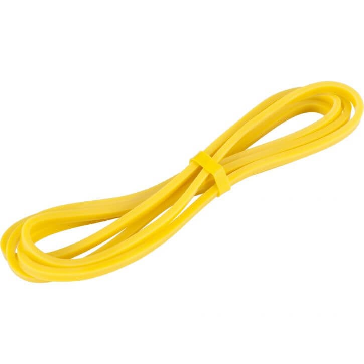Gult gummiband från gorilla sports - långt gummiband, tunt