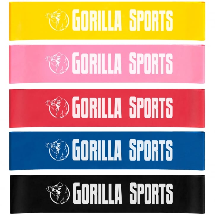 Gummiband i flera färger från Gorilla Sports