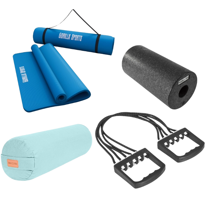 Måtte, foam roller, bolster og bånd