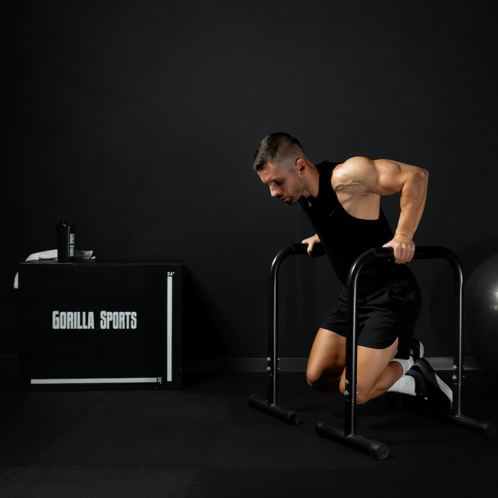 Parallette Push Up Bars Sort Blå Rød