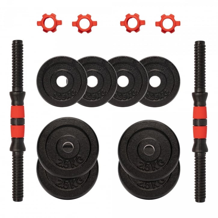 Håndvægte 25 mm Støbejern 2x7,5 kg 2x12,5 kg