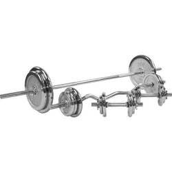 Produktbild på Vægtstang Curlstang Håndvægte Chrome 108 kg från Gorilla Sports