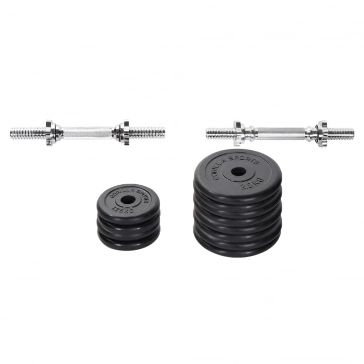 30 kg i alt, to stænger