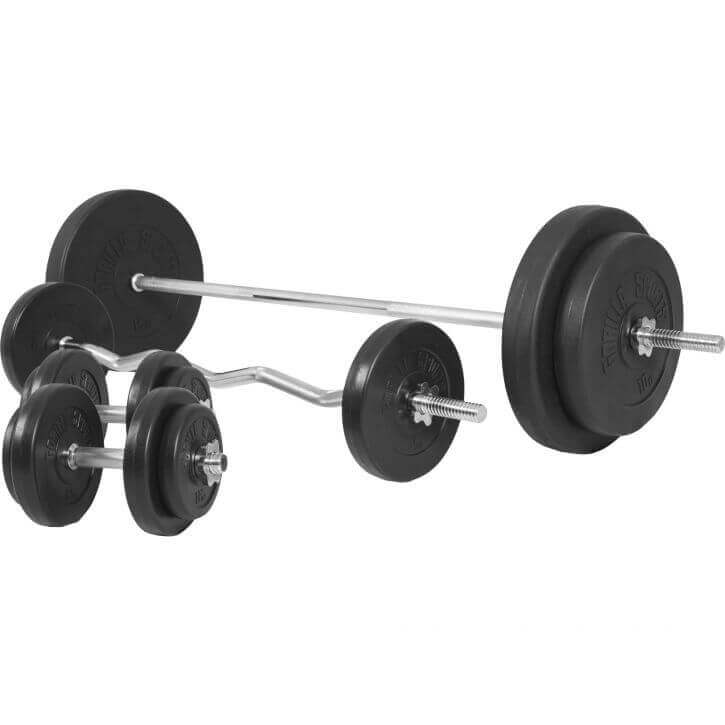 Vægtstang Curlstang Håndvægte BASIC 100 kg