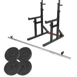  Squat Rack Pakke Vægtstang Vægtsæt - 30/50mm