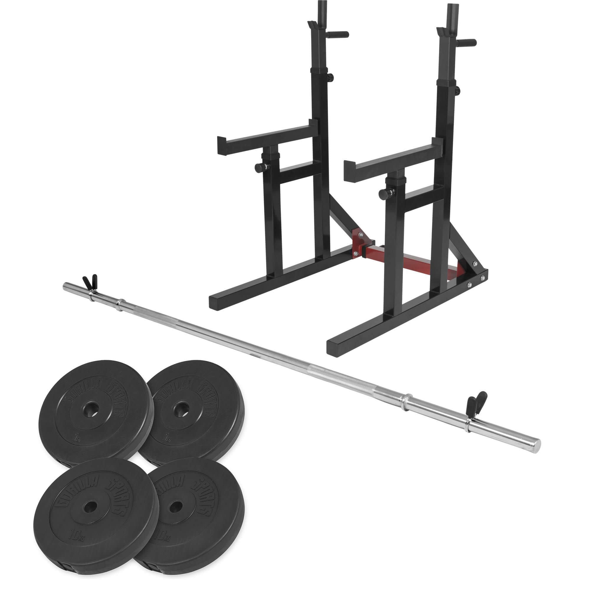 Squat Rack Pakke Vægtstang Vægtsæt - fra 3799:- hos Gorilla